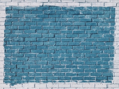 蓝色灰色混凝土砖